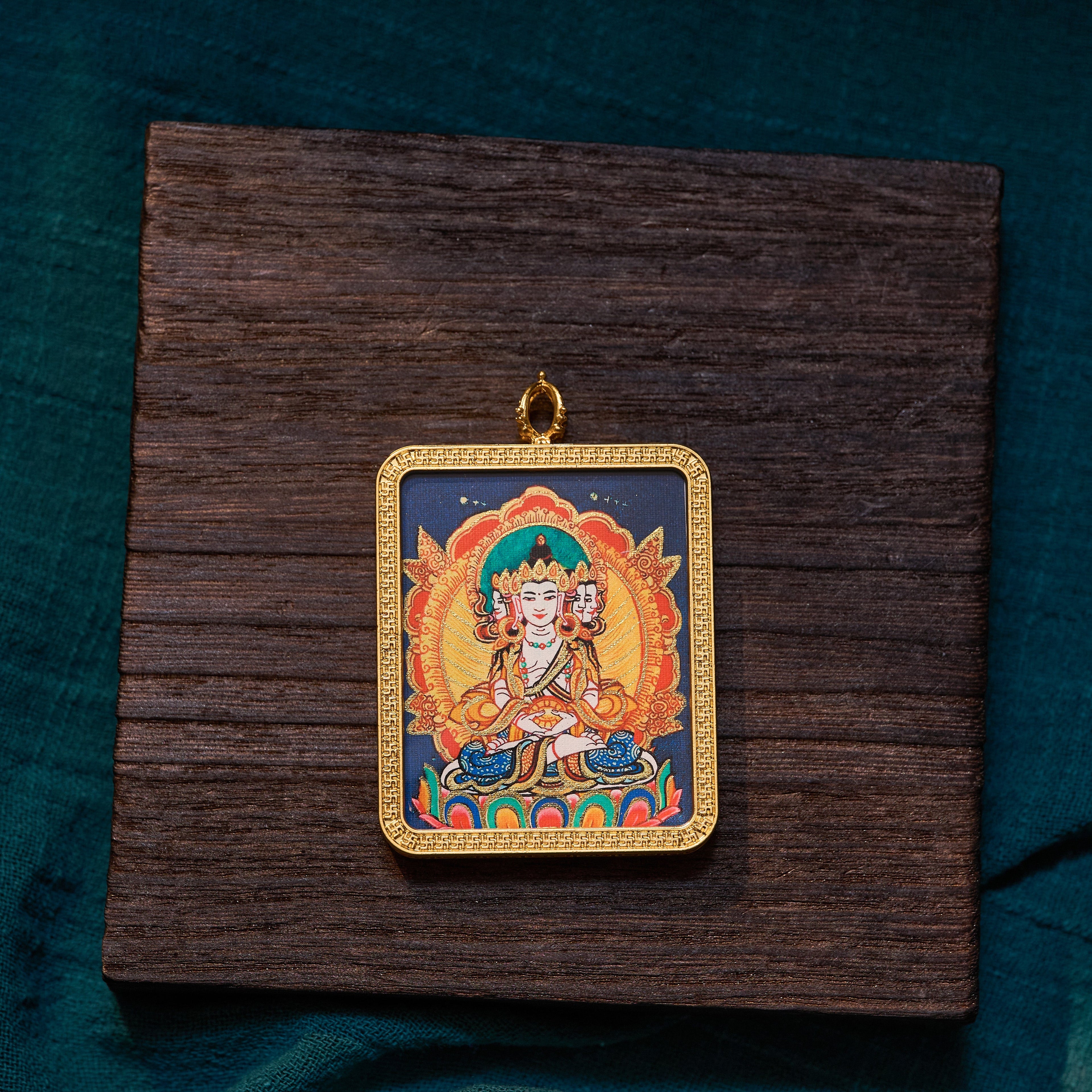 曦金·大日如来随身唐卡