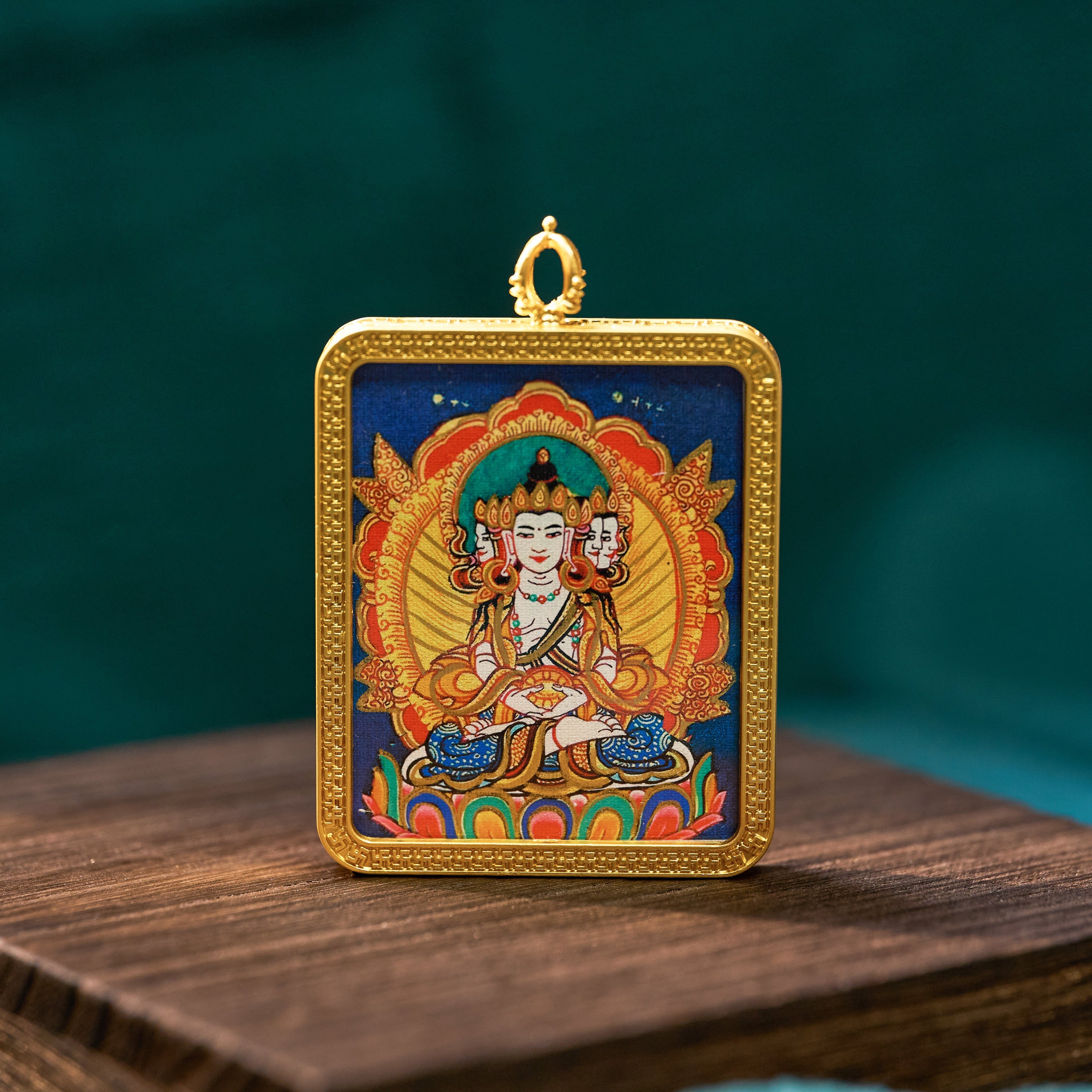 曦金·大日如来随身唐卡