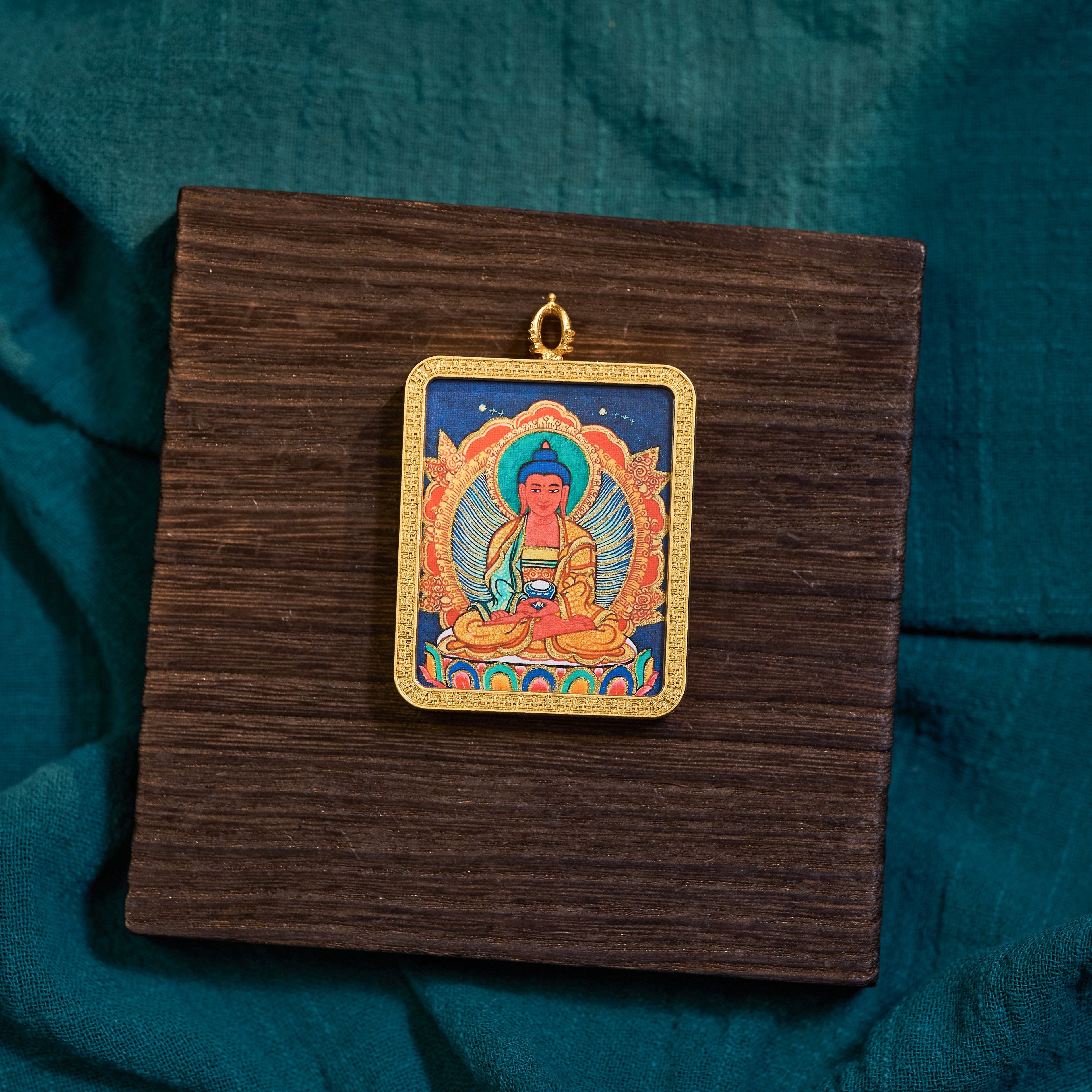 曦金·阿弥陀佛随身唐卡