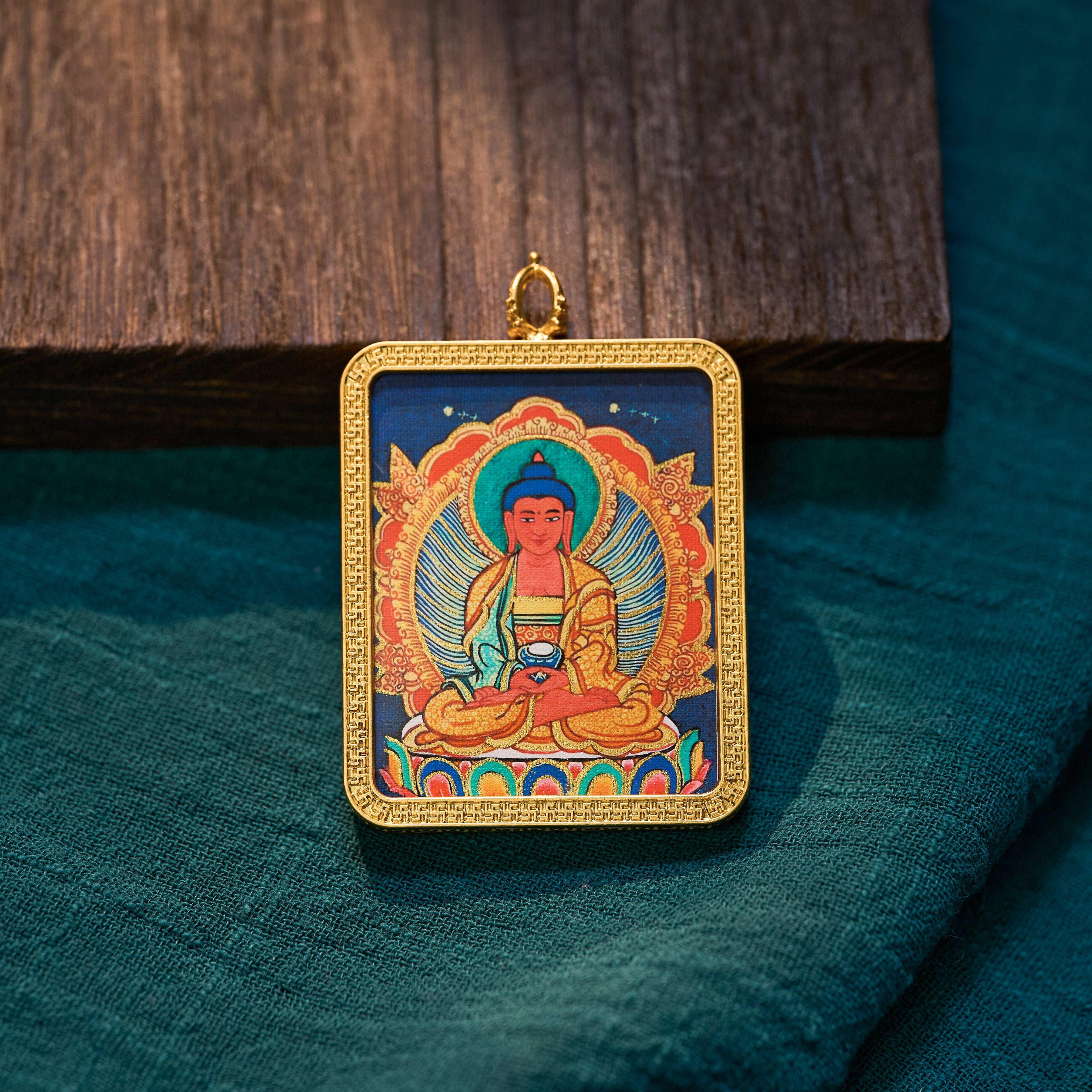 曦金·阿弥陀佛随身唐卡