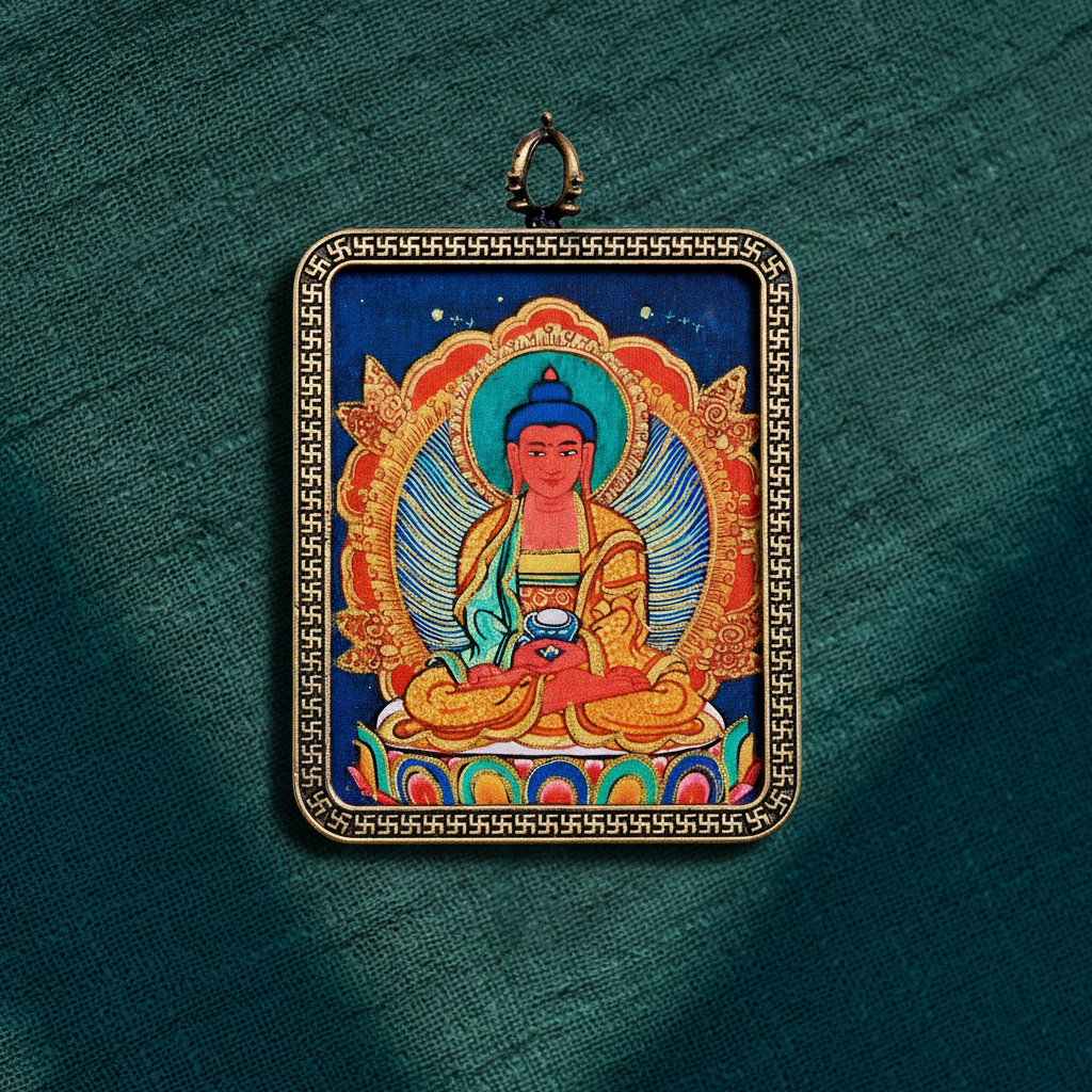 墨影·阿弥陀佛随身唐卡